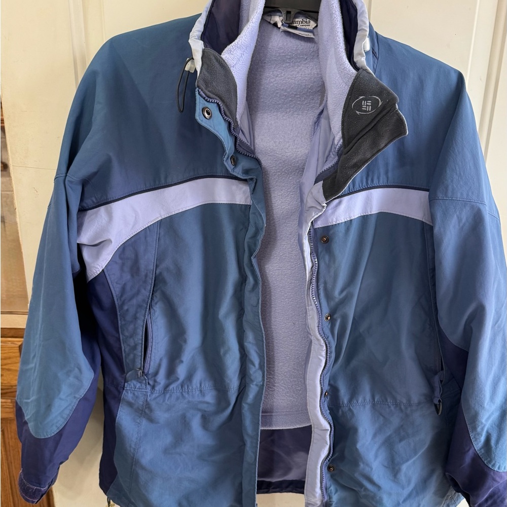 Columbia Blue Performance Jacket with High Collar